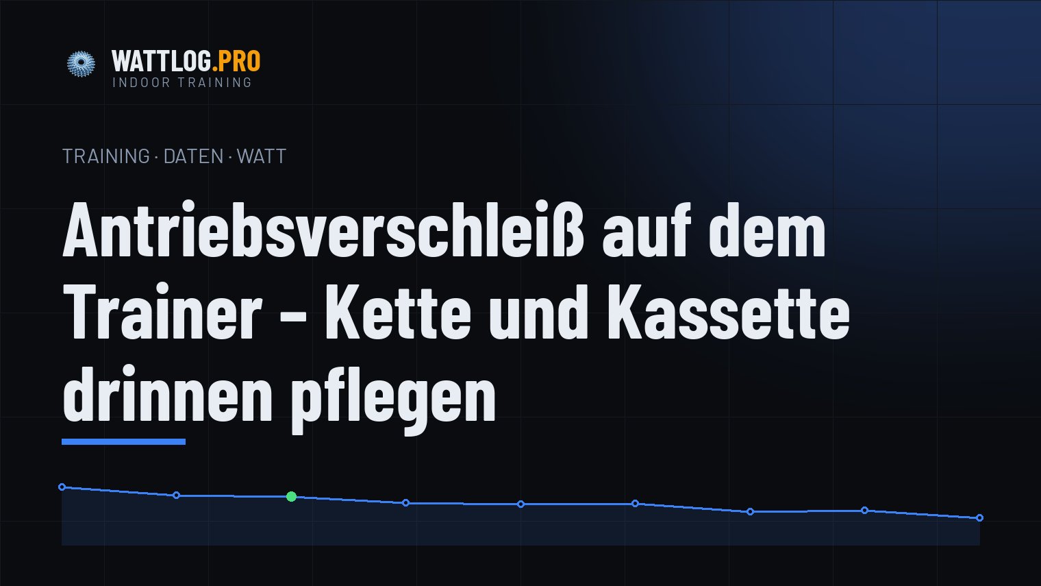 Antriebsverschleiß auf dem Trainer — Kette und Kassette drinnen pflegen