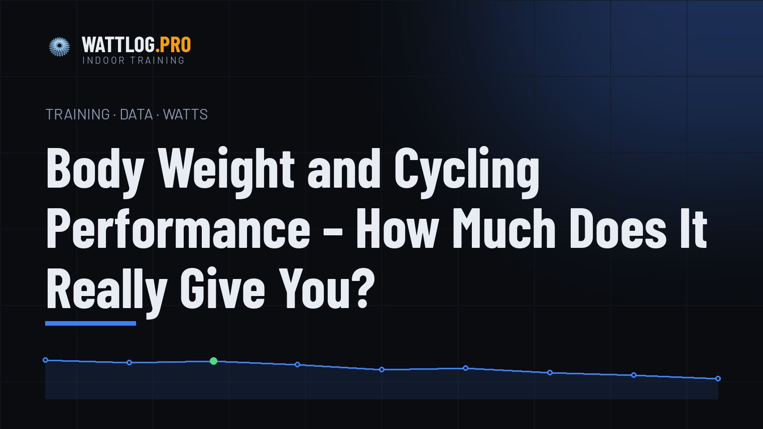 Body weight and cycling performance — how much does it really give you?