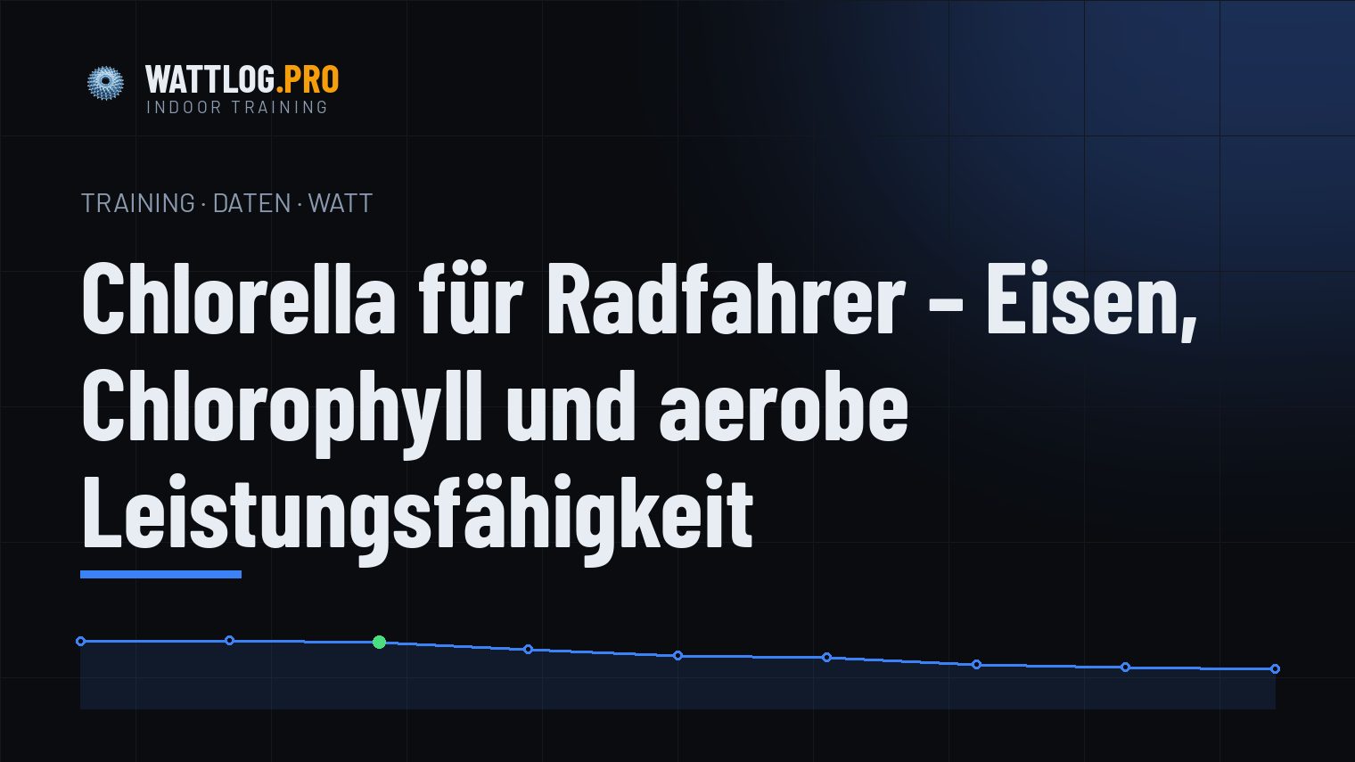 Chlorella für Radfahrer — Eisen, Chlorophyll und aerobe Leistungsfähigkeit