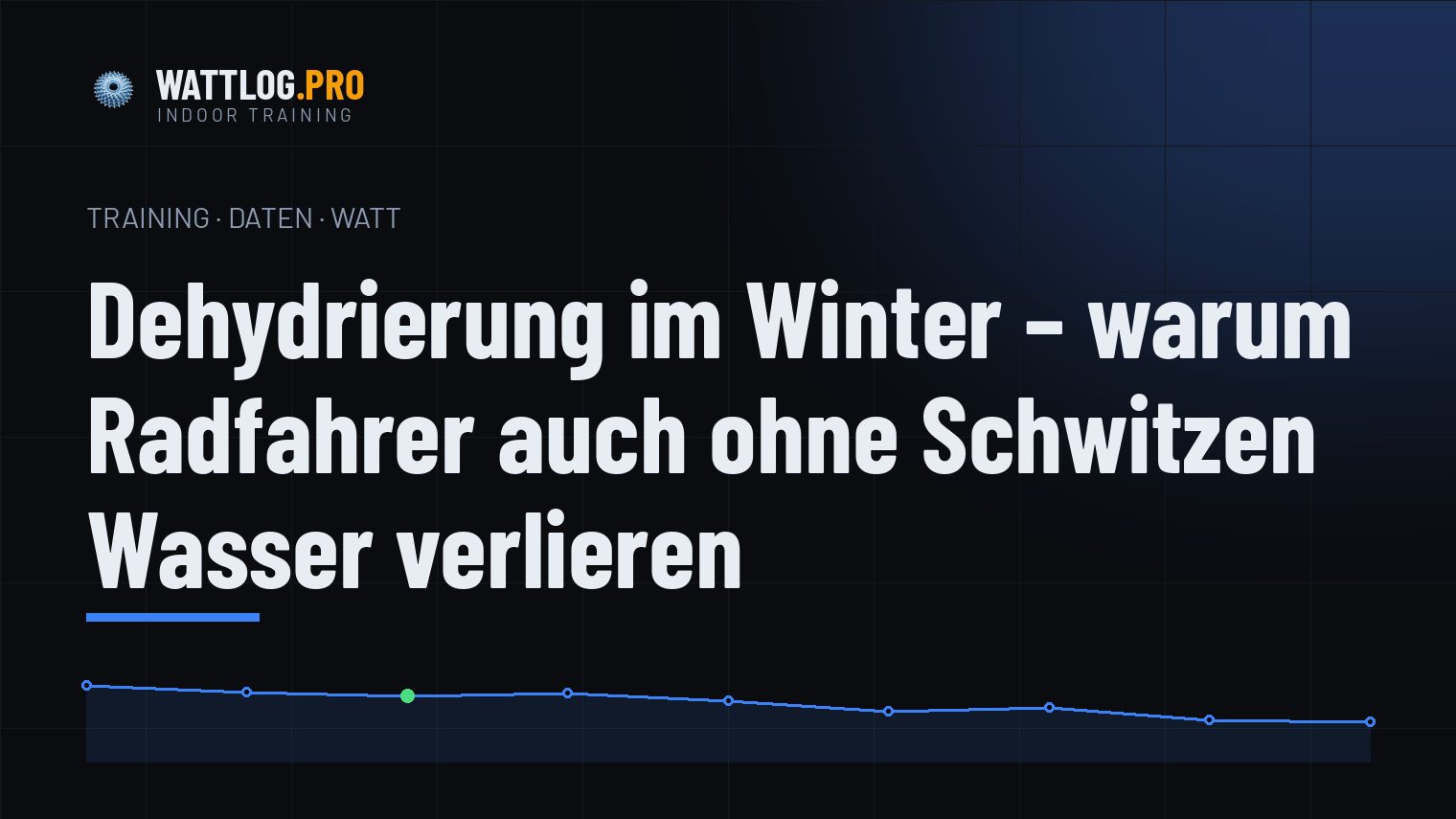 Dehydrierung im Winter — warum Radfahrer auch ohne Schwitzen Wasser verlieren