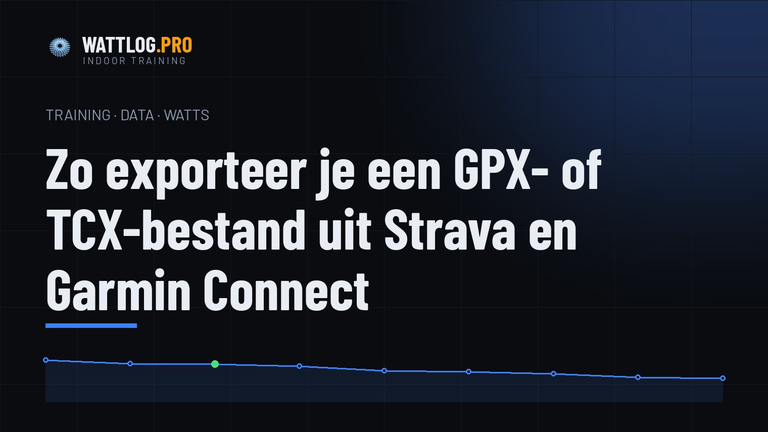 Zo exporteer je een GPX- of TCX-bestand uit Strava en Garmin Connect