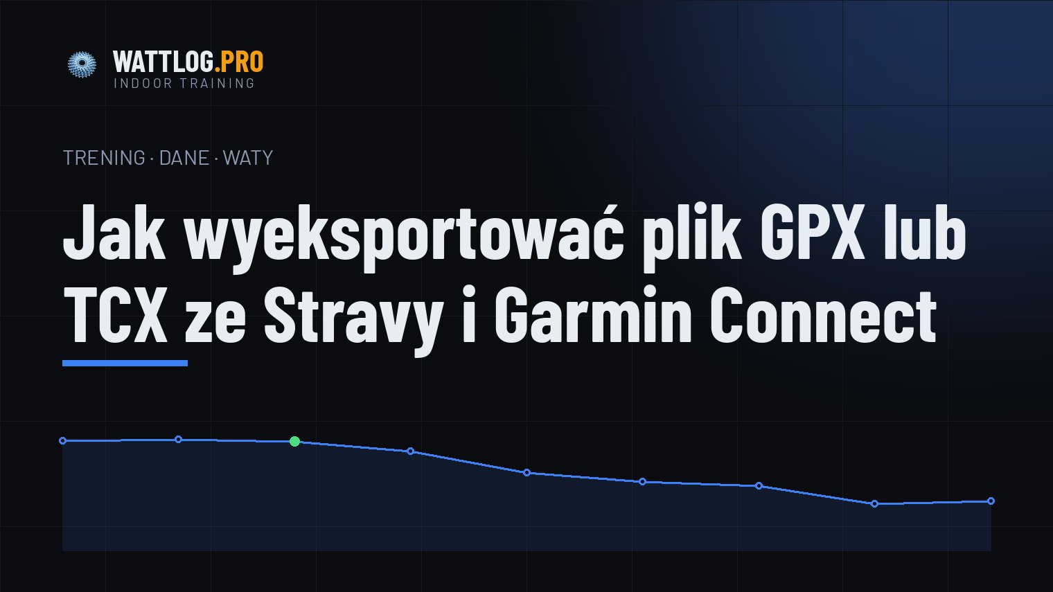 Jak wyeksportować plik GPX lub TCX ze Stravy i Garmin Connect
