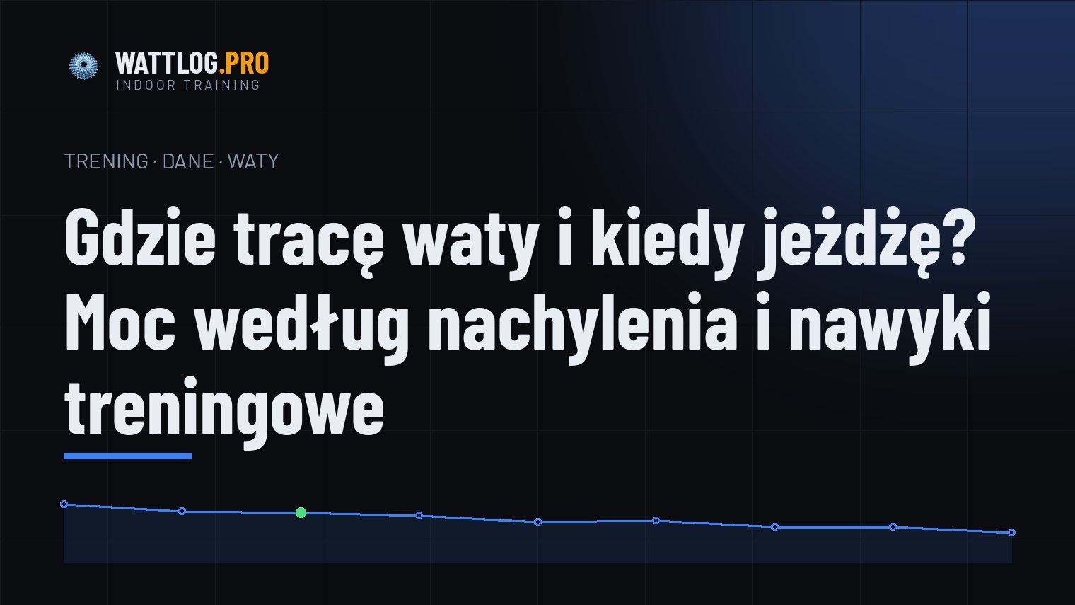 Gdzie tracę waty i kiedy jeżdżę? Moc według nachylenia i nawyki treningowe