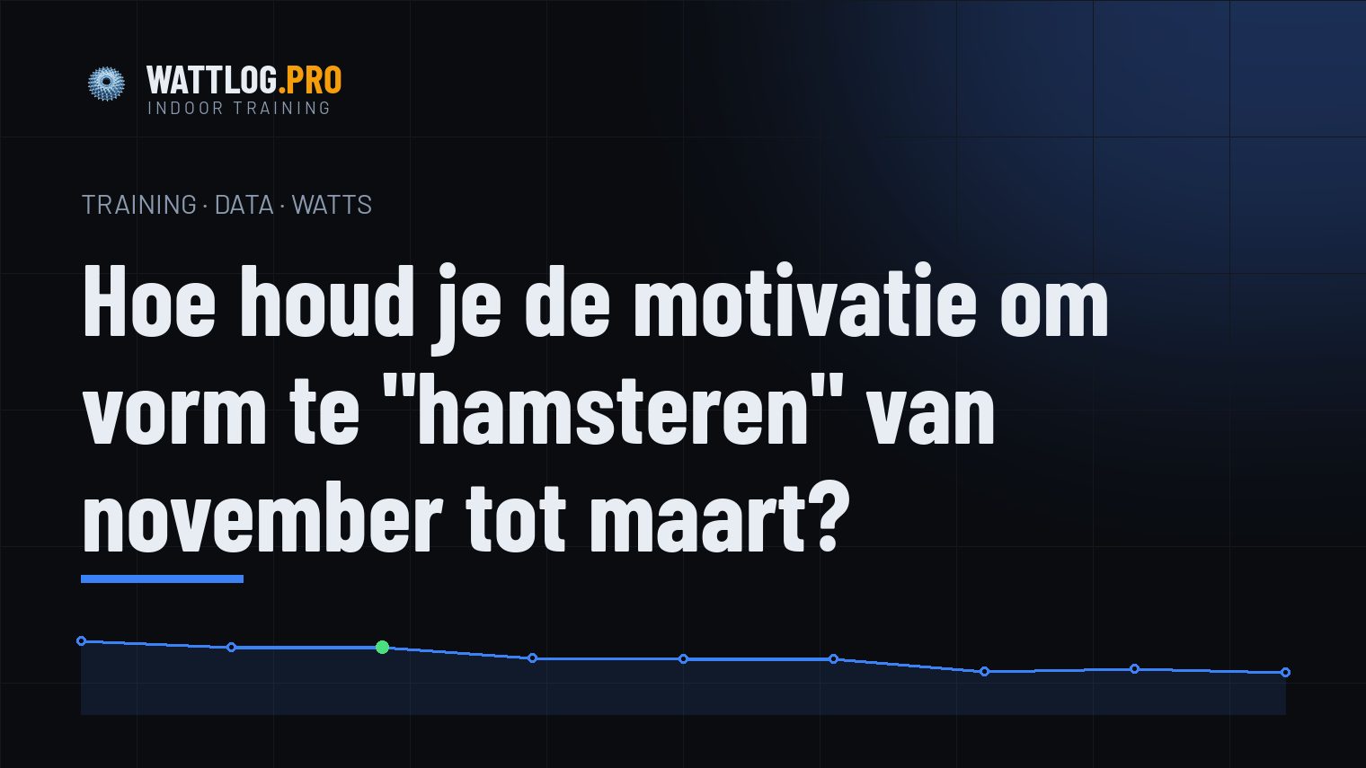 Hoe houd je de motivatie om vorm te "hamsteren" van november tot maart?