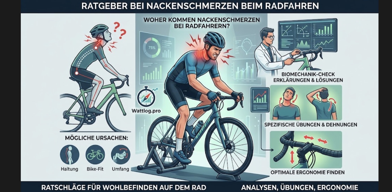 Nackenschmerzen beim Radfahren — Ursachen und Vorbeugung