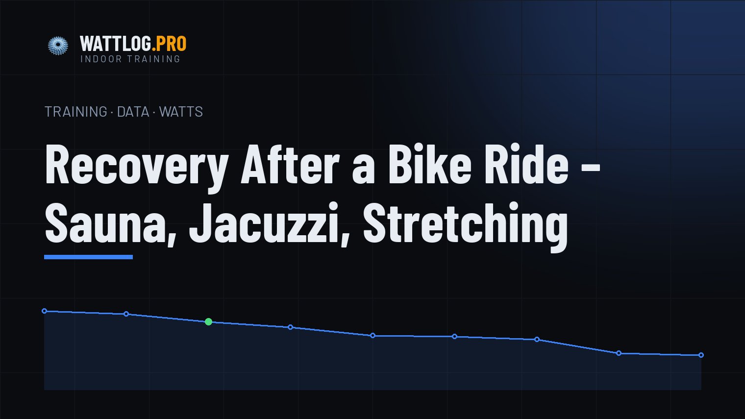 Recovery after a bike ride — sauna, jacuzzi, stretching