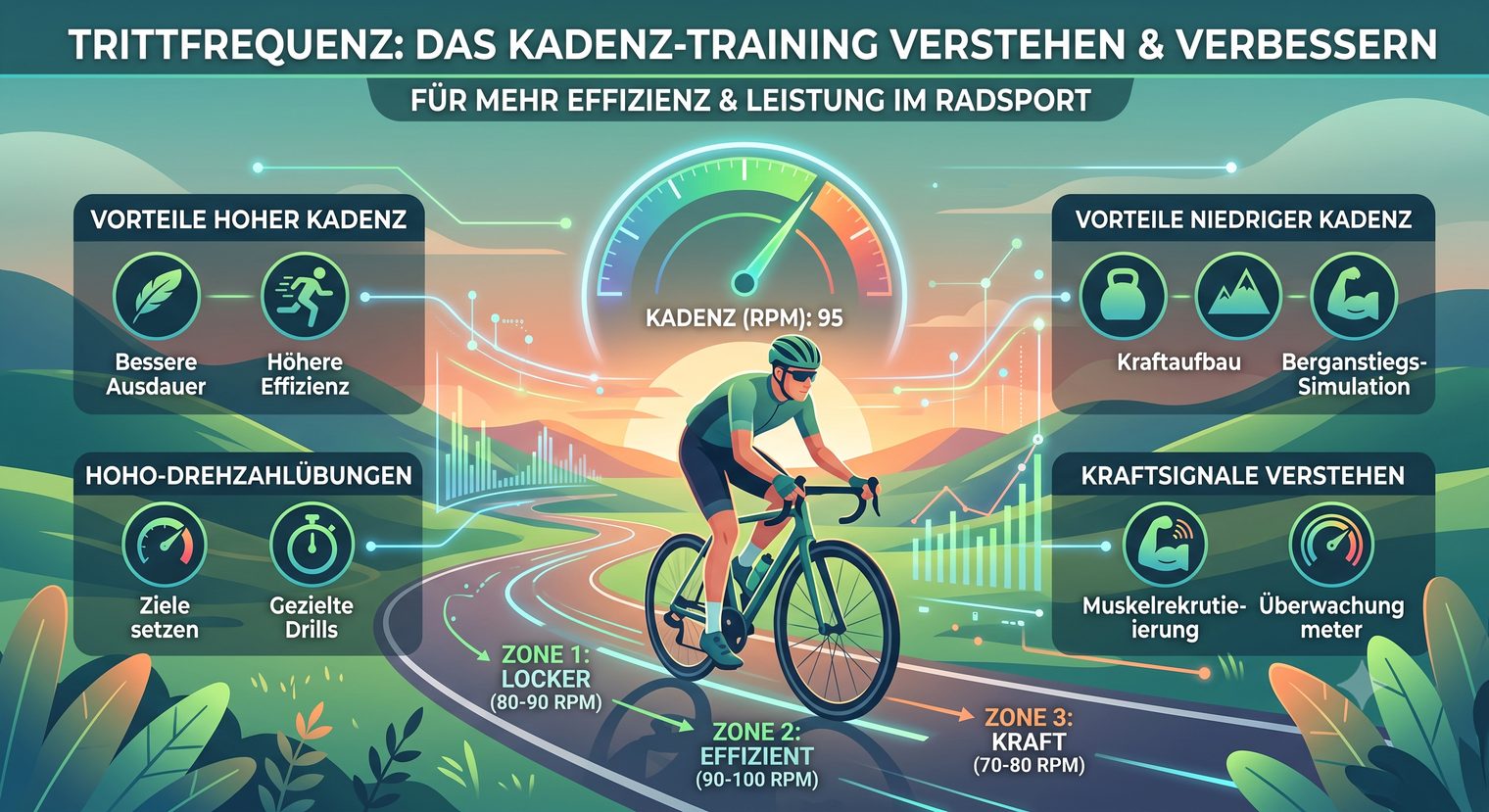 Trittfrequenz (Kadenz) im Radsport — richtig trainieren