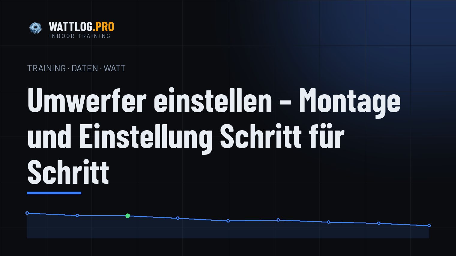 Umwerfer einstellen — Montage und Einstellung Schritt für Schritt