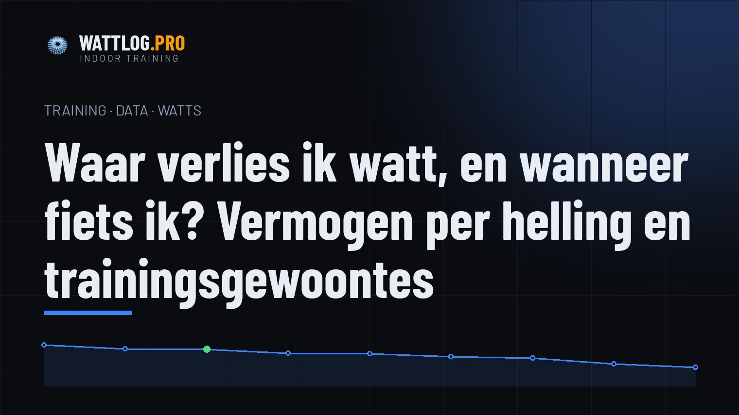 Waar verlies ik watt, en wanneer fiets ik? Vermogen per helling en trainingsgewoontes